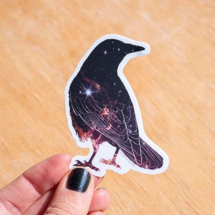 Cosmic Crow 3" Vinyl Sticker