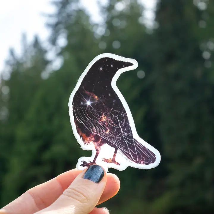 Cosmic Crow 3" Vinyl Sticker
