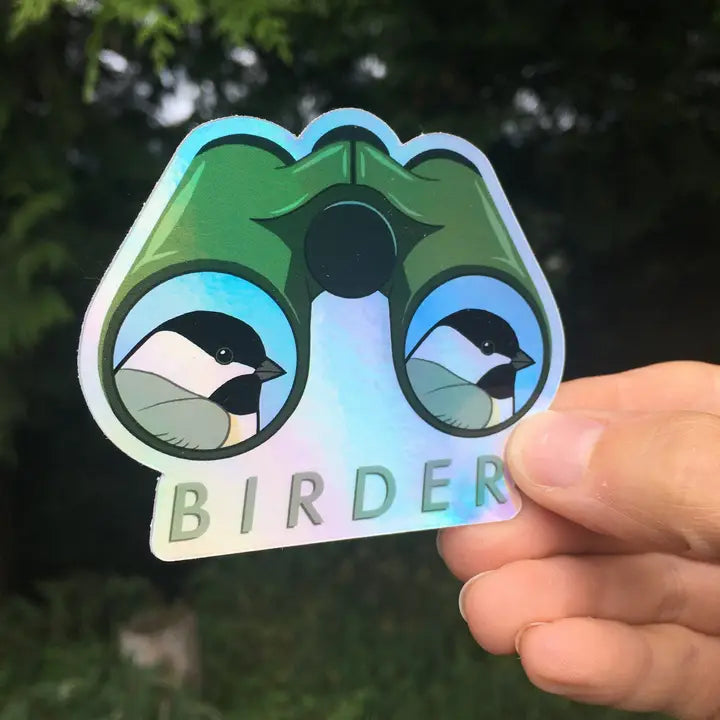 Birder Holographic sticker 3"x2.5"