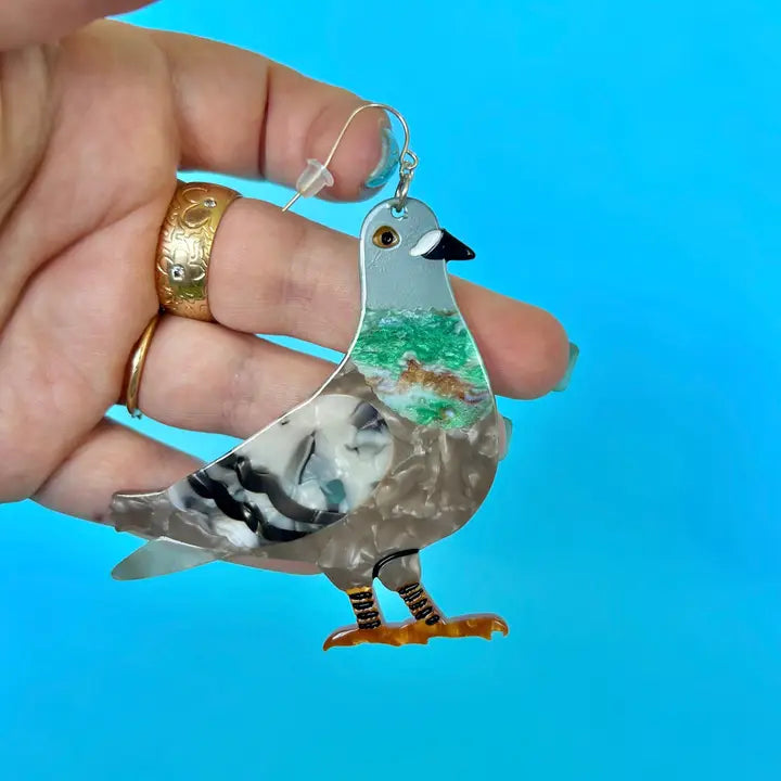Pigeon Earrings