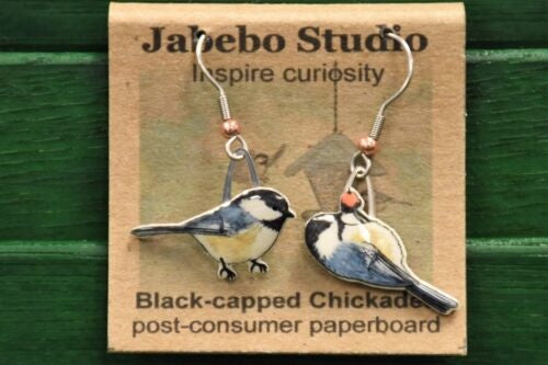 Black Capped Chickadee Earrings