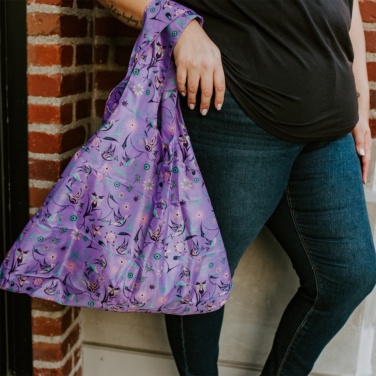 Foldable Shopping Bag - Hummingbirds