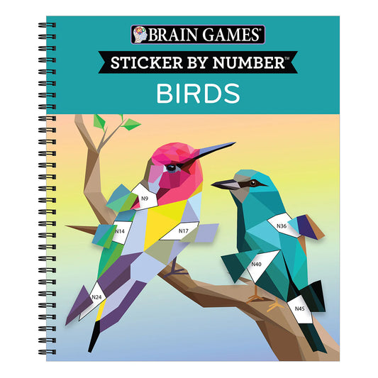 Brain Games Sticker By Number Birds