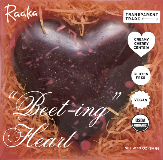 Beet-ing Heart V-Day Gift Box - pink white chocolate center!