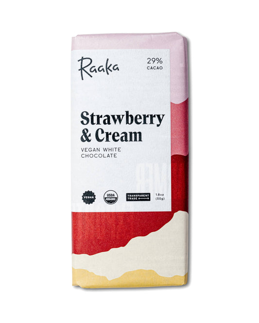 37% Strawberry & Cream Vegan White Chocolate Bar