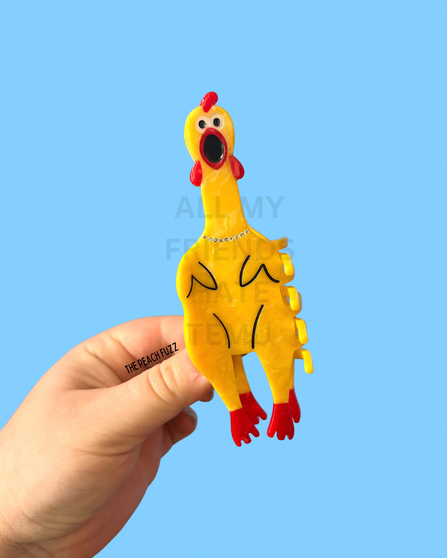 Rubber Chicken Hair Claw