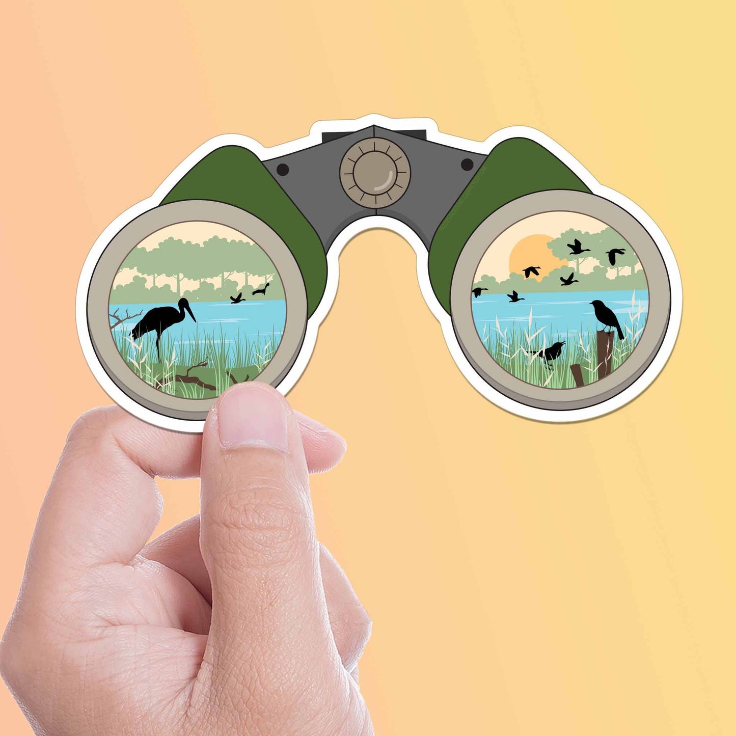 Binoculars Birdwatching Sticker