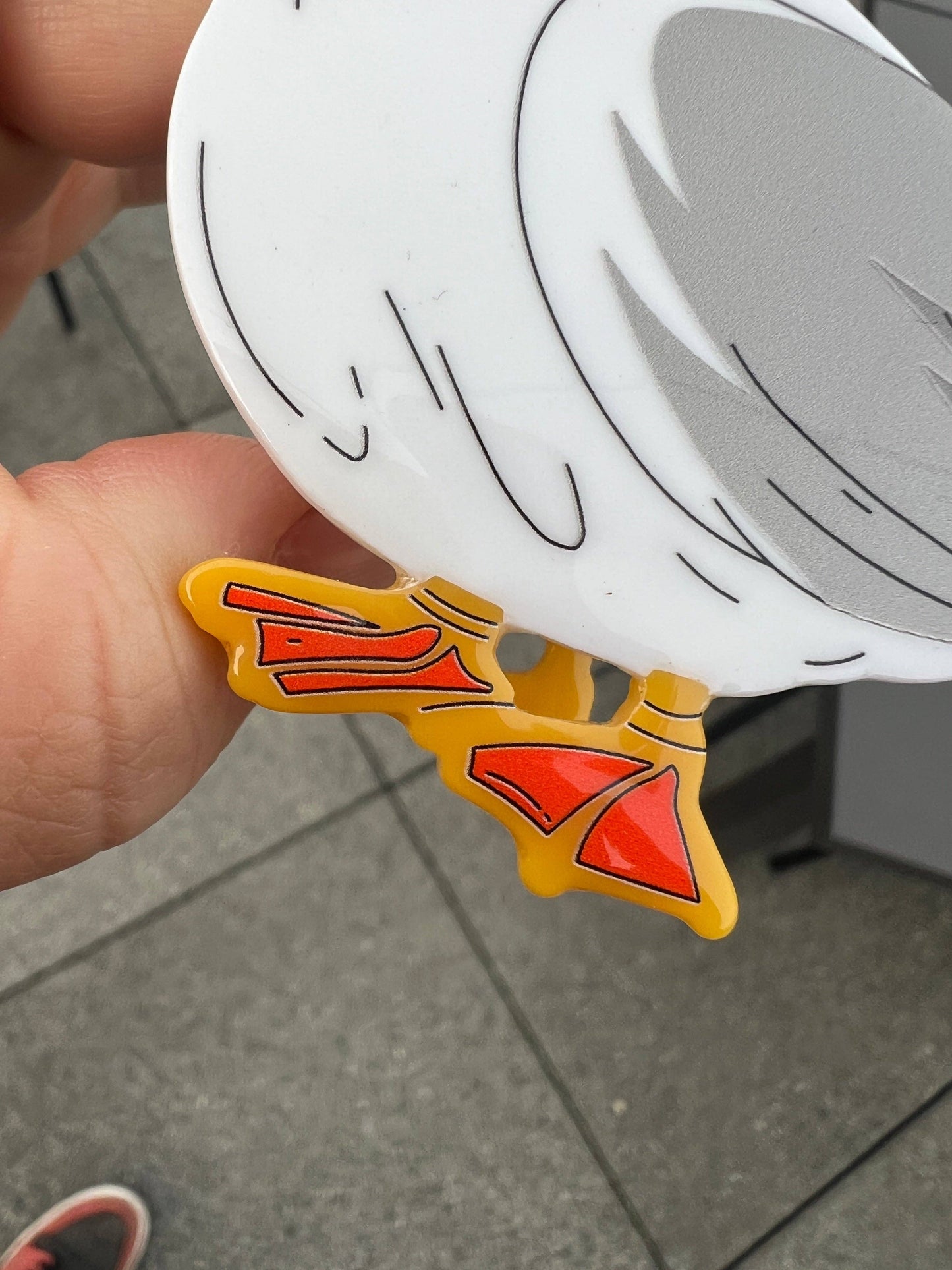 Seagull with French Fries Hair Claw Clip – Whimsical Beachy Chic