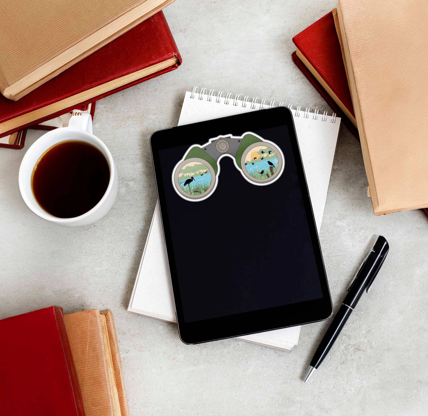 Binoculars Birdwatching Sticker