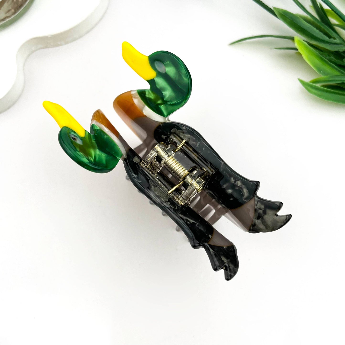 Creative Mallard Duck Acetate Animal Hair Claw