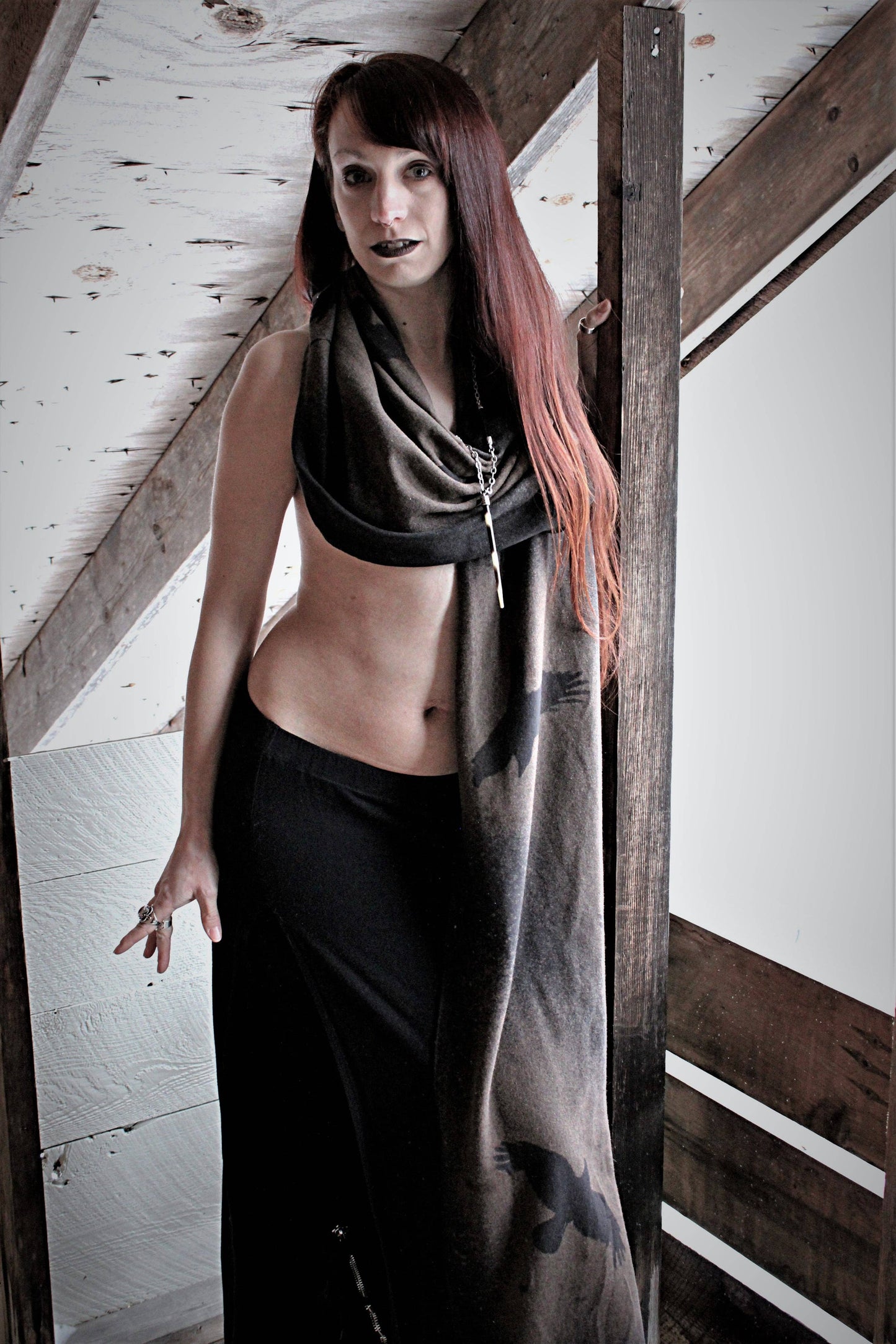 Extra-Long Murder of Crows Scarf Shawl