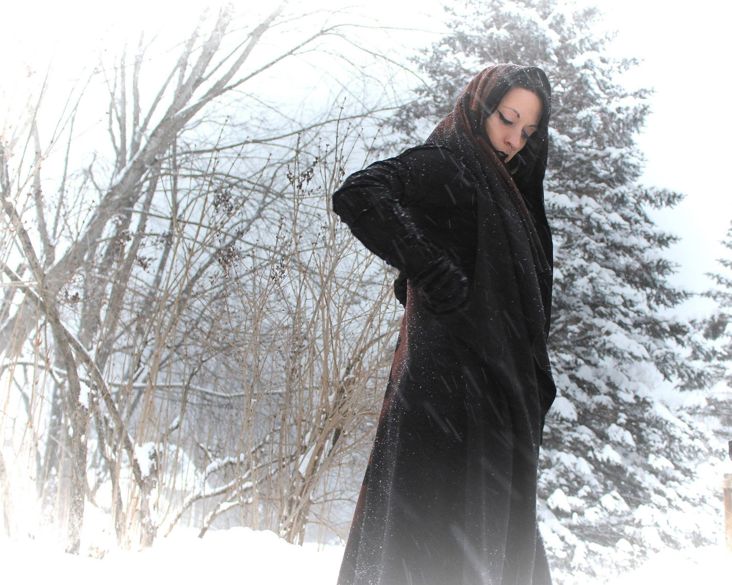 Murder of Crows Long Flowing Vest Black Ravens Sleeveless