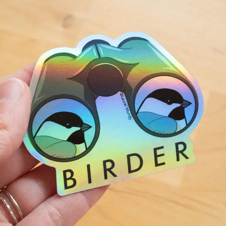 Birder Holographic sticker 3"x2.5"