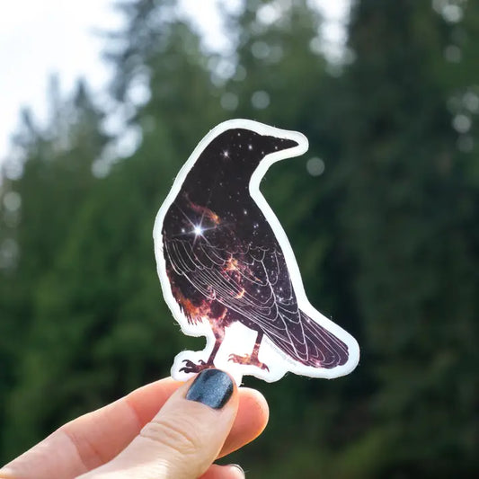 Cosmic Crow 3" Vinyl Sticker