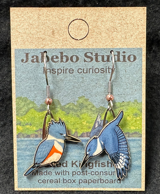 Belted Kingfisher Earrings