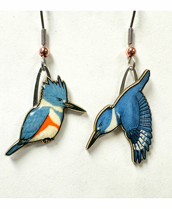 Belted Kingfisher Earrings
