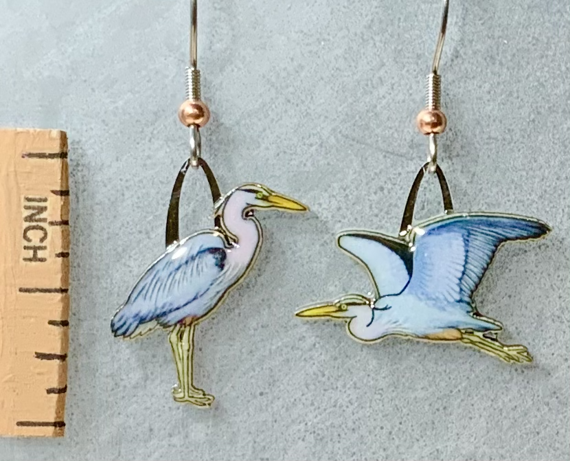 Great Blue Heron Earrings