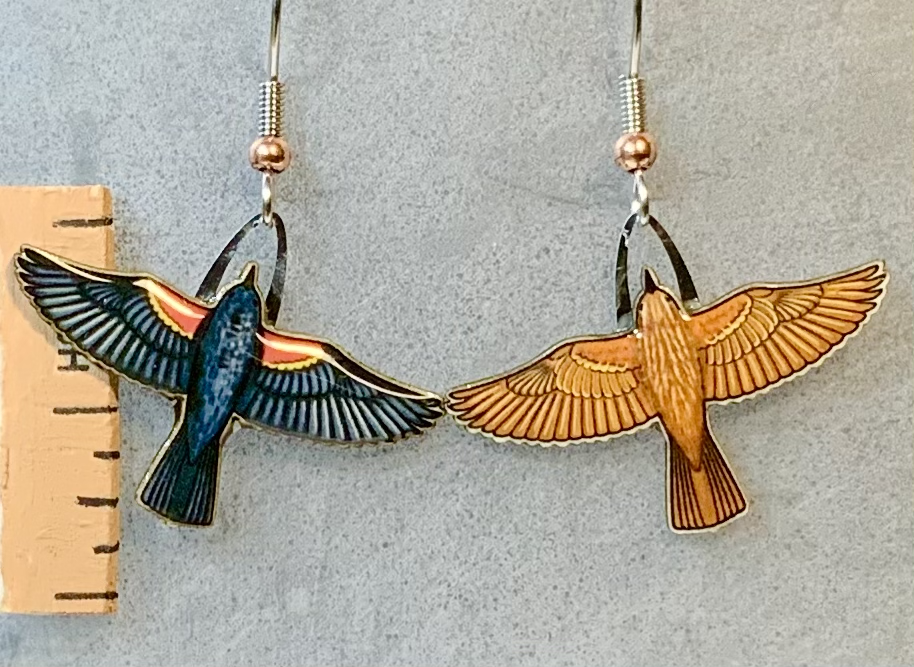 Red-Winged Blackbird Earrings