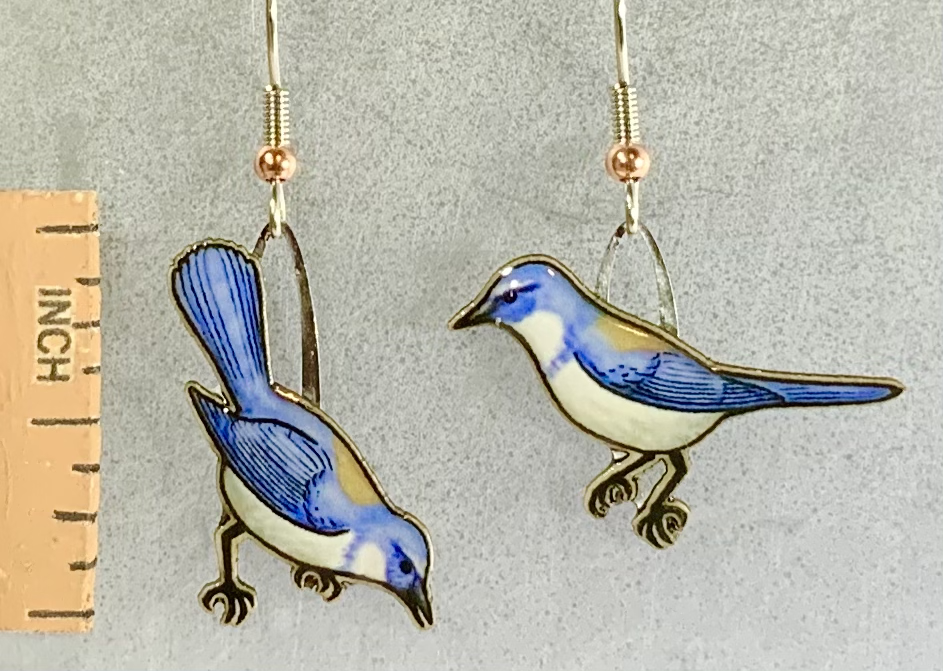 Scrub Jay Earring
