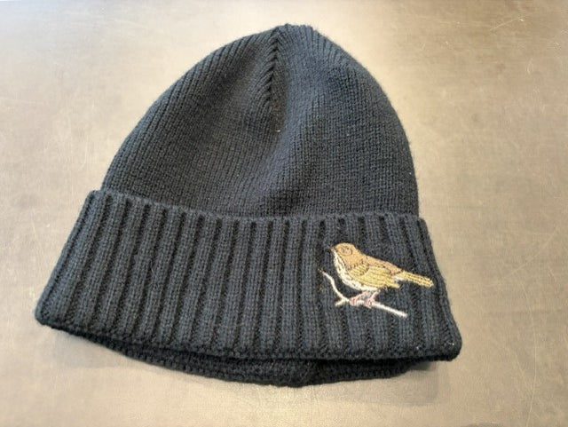 Black Beanie Hat Embroidered