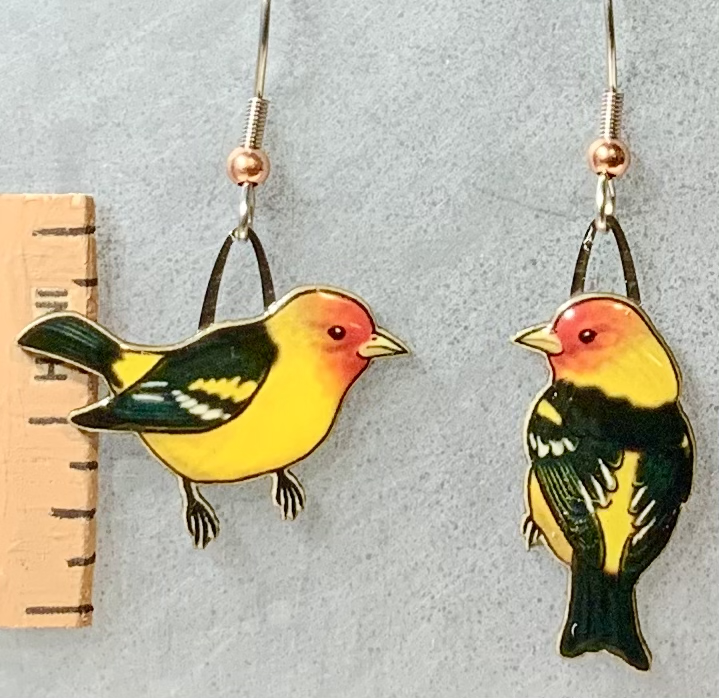 Western Tanager Earrings