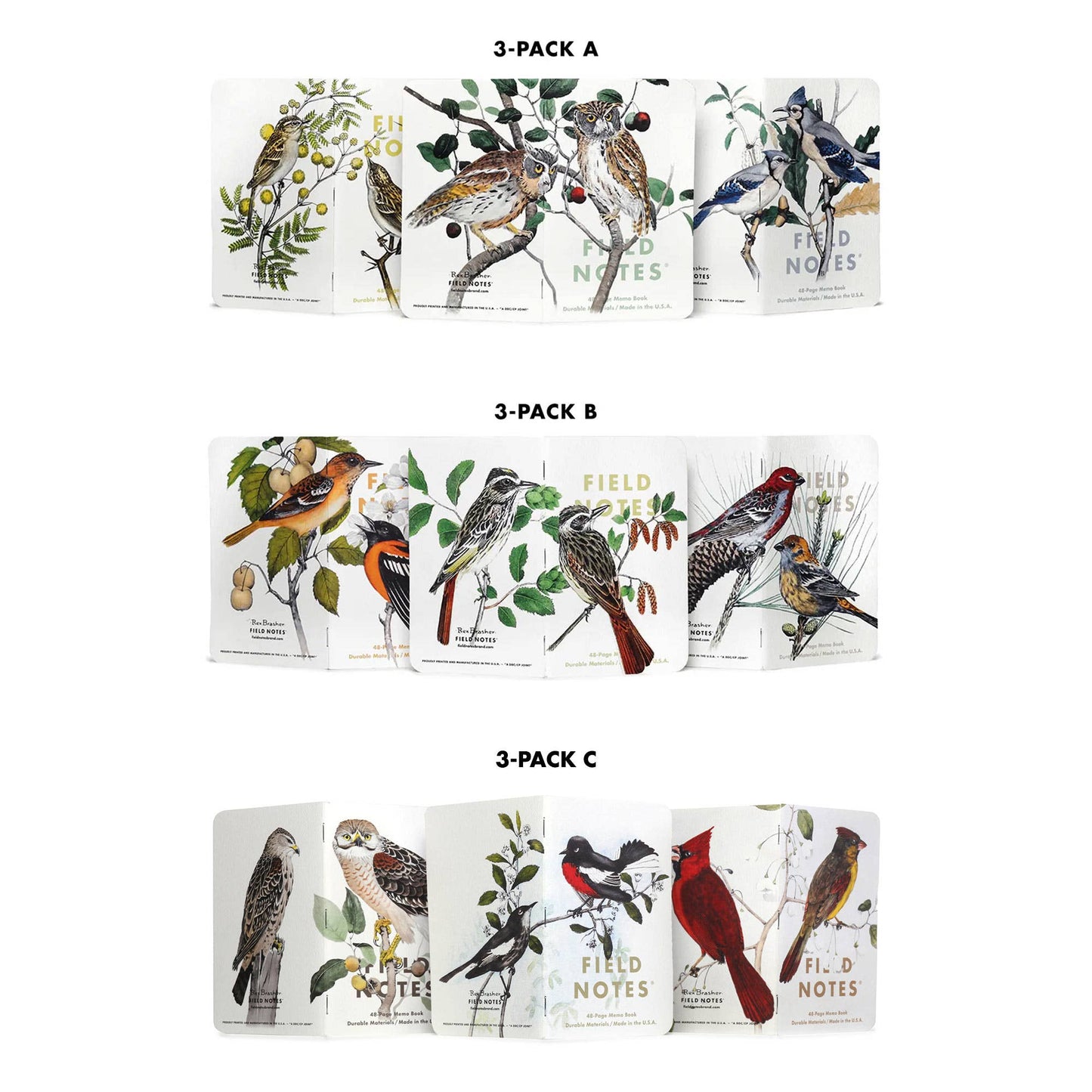 Birds and Trees of North America Notebook Pack