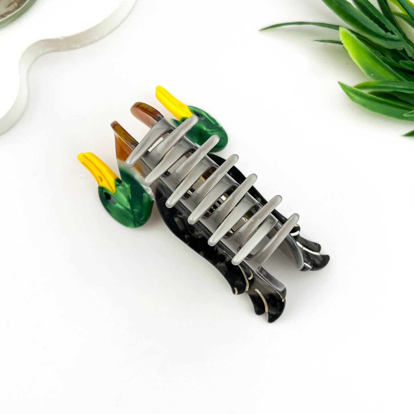 Creative Mallard Duck Acetate Animal Hair Claw