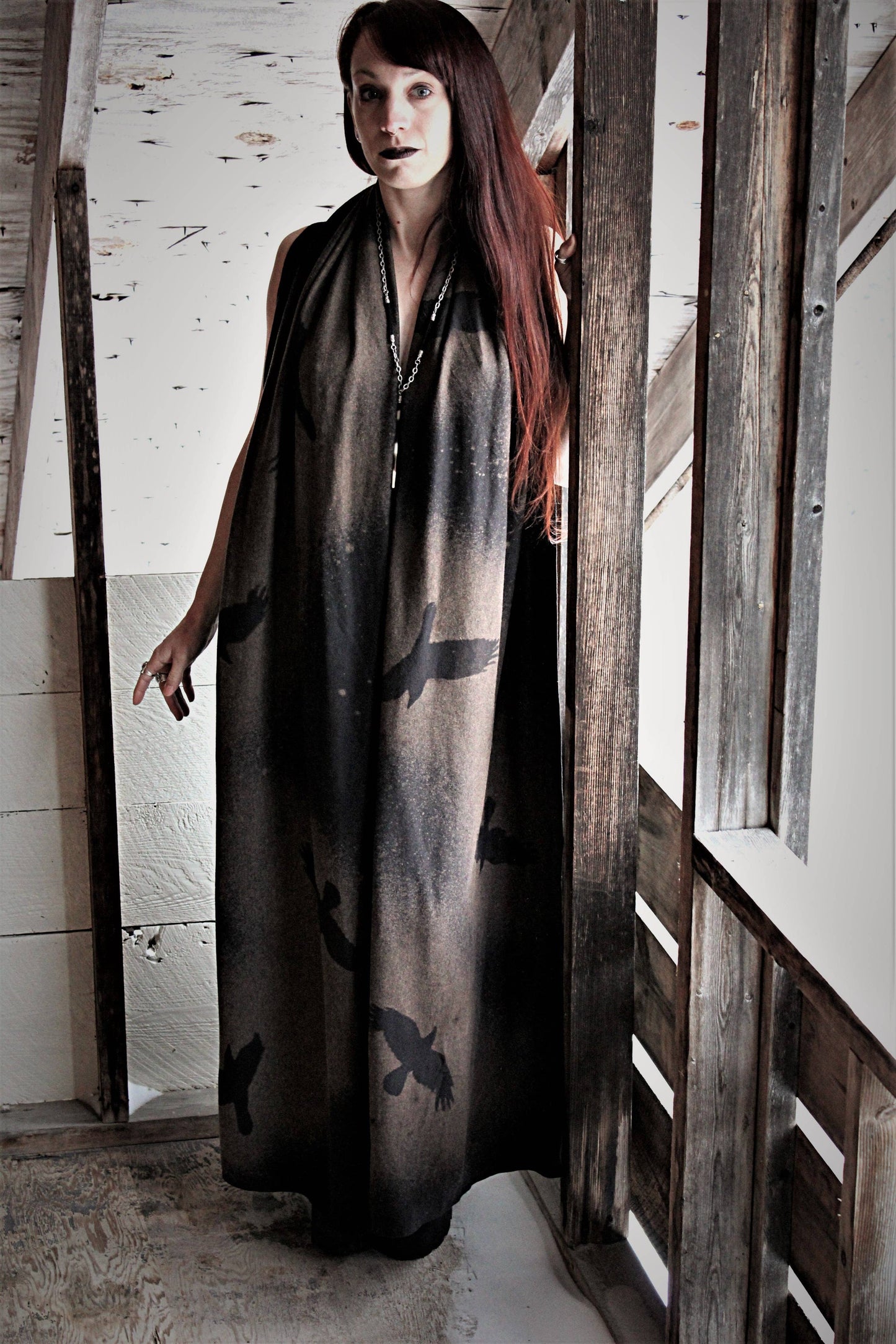 Extra-Long Murder of Crows Scarf Shawl