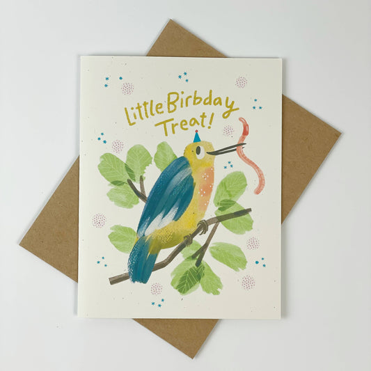Little "Birbday" Treat Birthday Greeting Card