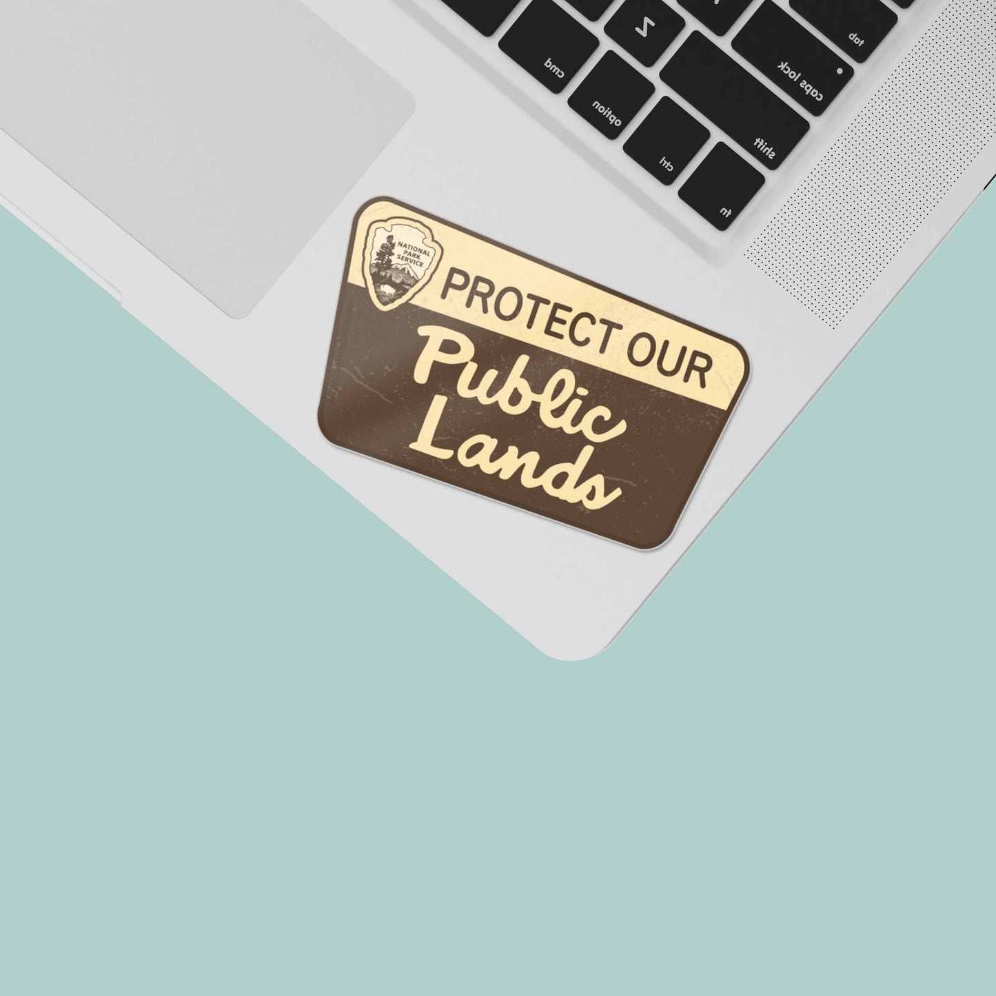 Protect Our Public Lands Sticker- Vintage National Park Sign