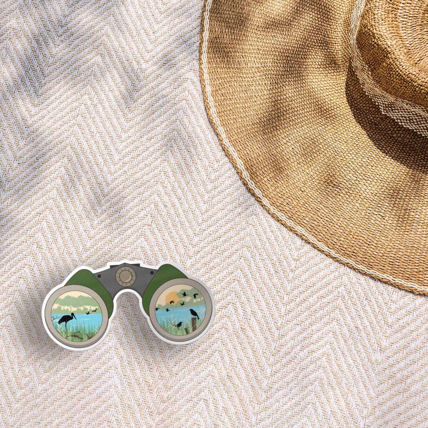 Binoculars Birdwatching Sticker