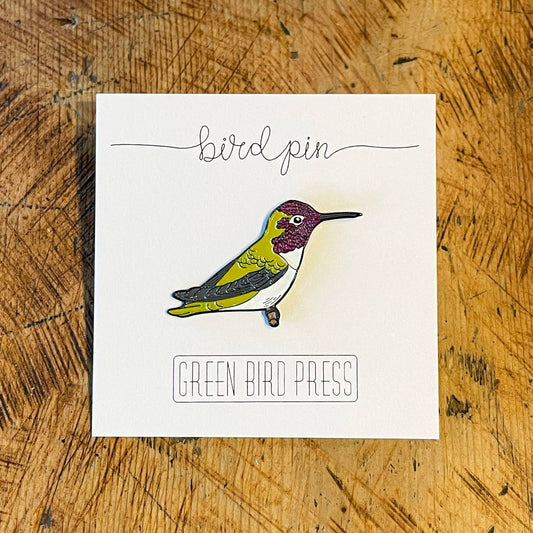 Anna's Hummingbird Enamel Pin