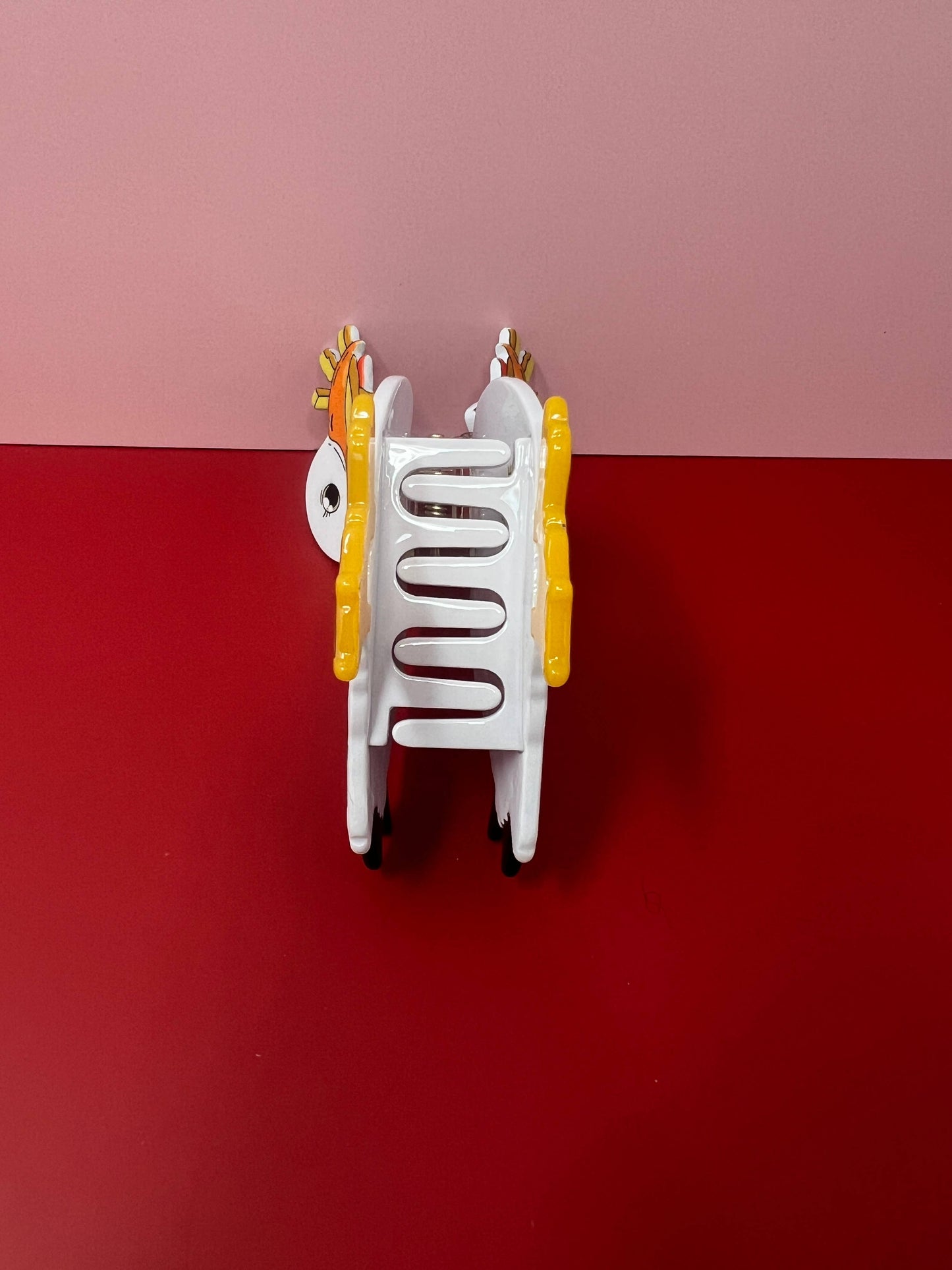 Seagull with French Fries Hair Claw Clip – Whimsical Beachy Chic