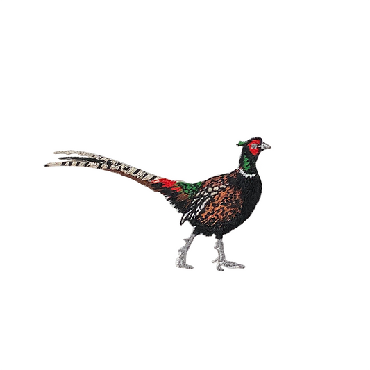 Ring-necked Pheasant - Bird - Facing Right - Iron on Patch