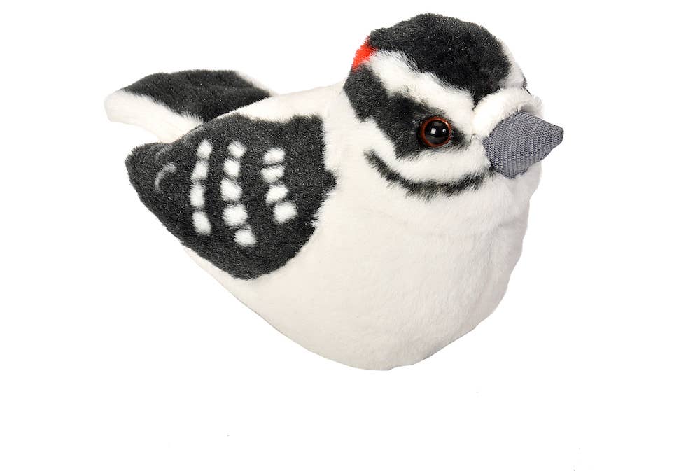 Audubon II Downy Woodpecker Stuffed Animal W Sound 5.5"