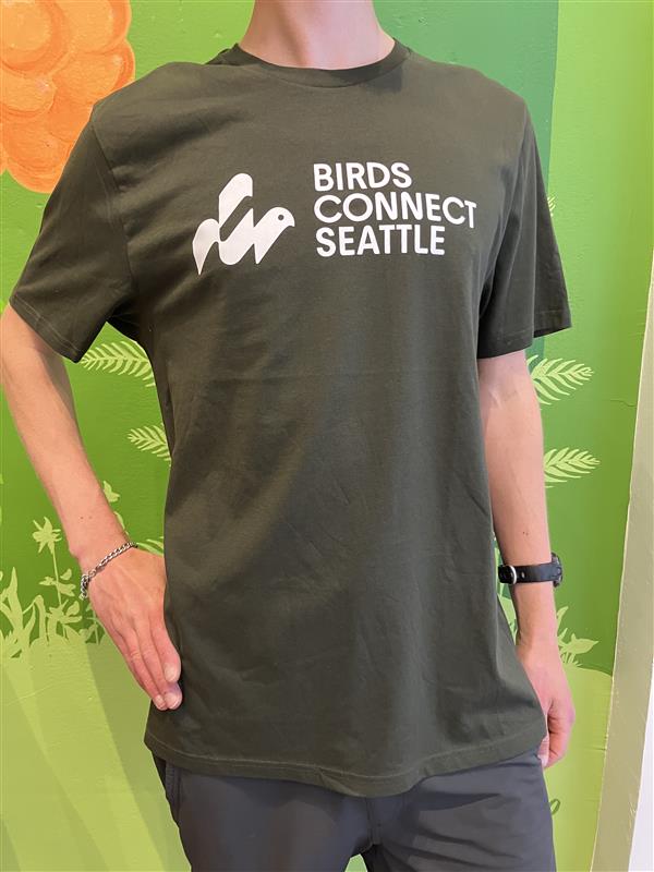 Birds Connect Seattle Green Logo Tee