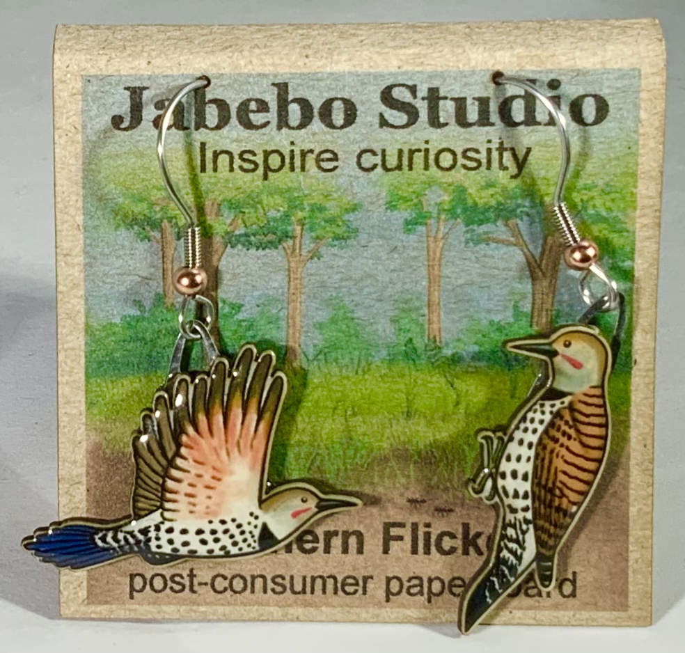 Northern Flicker (Red-Shafted) Earrings
